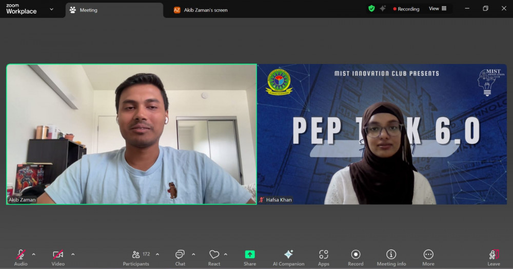 PEP TALK 6.0: Akib Zaman Shared His Journey from MIST to MIT